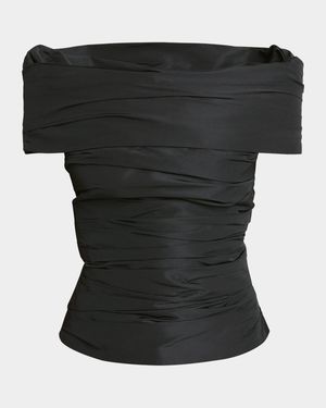 Off-The-Shoulder Taffeta Top