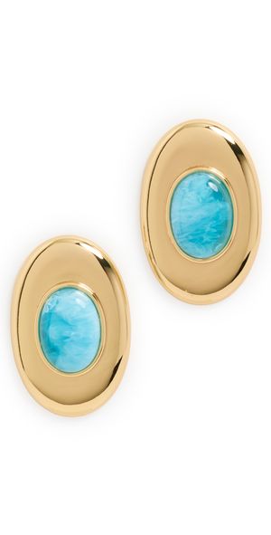 Aureum Marisol Earrings Gold/Turquoise One Size