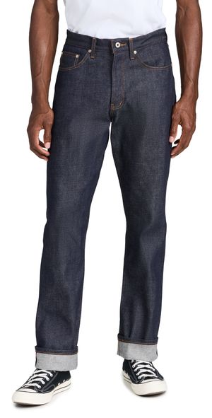 Naked & Famous Denim True Guy - Dirty Fade Selvedge Jeans Indigo/White 36