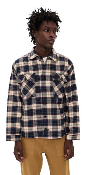 ASHER Matias Military Shirt NAVY / CREAM L