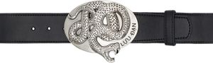 LU'U DAN Black Twisted Snake Cowboy Belt