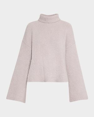 Alpaca Silk Oversized Turtleneck Sweater