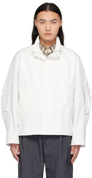 Solid Homme Blouson blanc à col droit