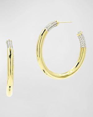 Radiance Chunky C-Hoop Earrings, Yellow Gold
