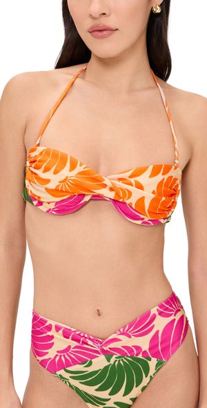 FARM Rio Banana Wings Underwire Bikini Top Banana Wings Pink M