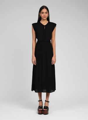An'ge - Robe longue col rond - Taille XL - Noir