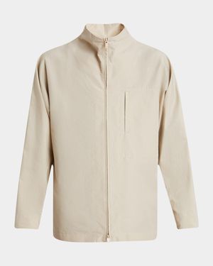 Men's Mock-Neck Zip Overshirt