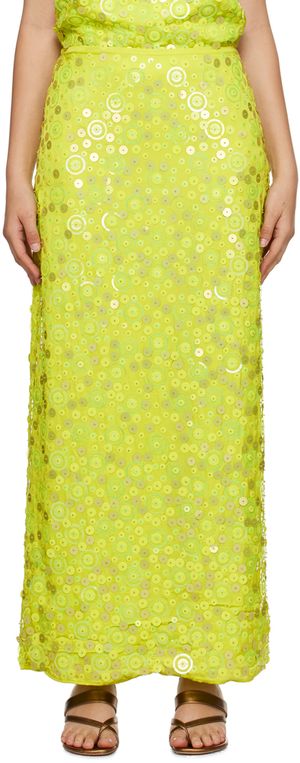 Saks Potts Green Lynn Maxi Skirt