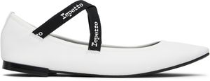 Repetto White Joana Mary Jane Ballerina Flats