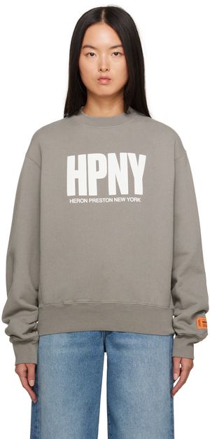 Heron Preston Pull molletonné 'HPNY' gris
