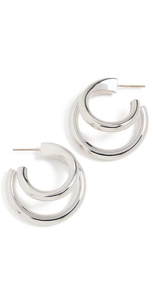 Jennifer Fisher 1 Double Lilly Mini Hoops Silver One Size