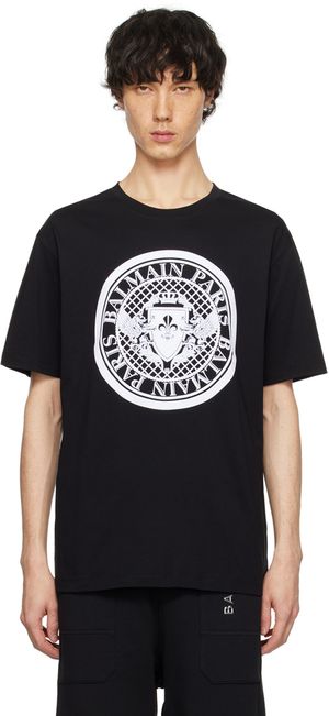 Balmain Black Coin T-Shirt