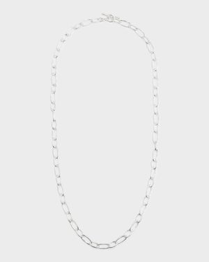 925 Classico Faceted Oval Link Necklace