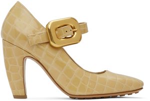 Bottega Veneta Beige Mostra Mary-Jane Pumps