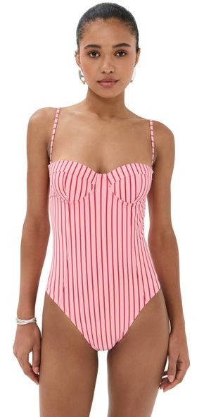 STAUD Maeve One Piece Montauk Stripe L