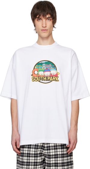 VETEMENTS White 'South Park' Oversized T-shirt