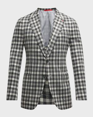 Men's Wool-Cashemere Check Sport Coat