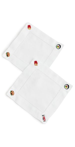 Abbode Girl Dinner Napkin White One Size