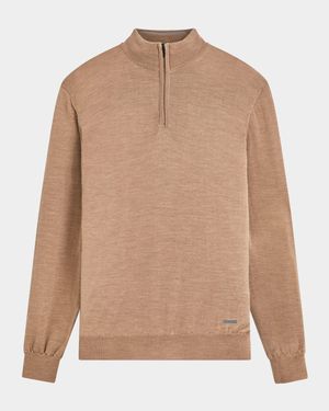 Men's Wool Quarter-Zip Sweater