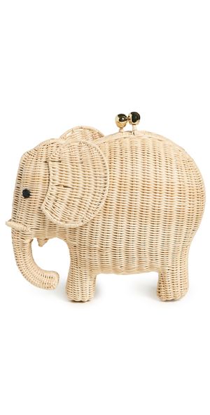 Serpui Drake Elephant Clutch Natural One Size