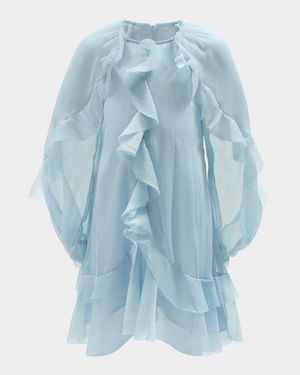 Girl's Sarita Chiffon Mini Dress, Size 7-14