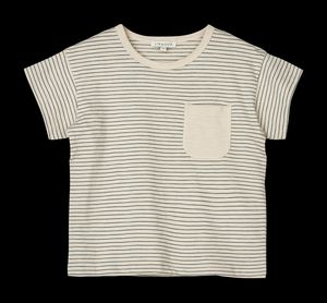 Liewood - T-shirt col rond rayé en coton biologique - Taille 6A - Blanc