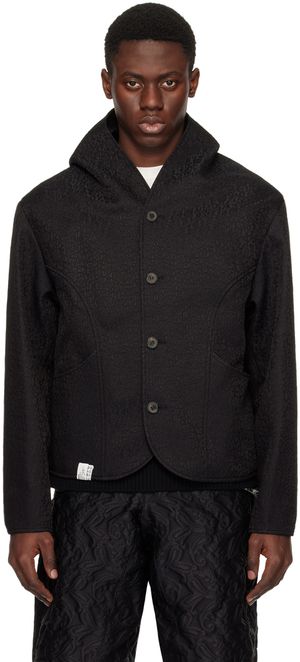 ADER error Black Collarless Blazer