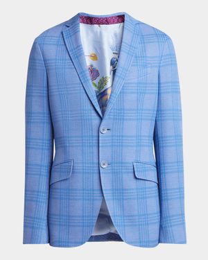 Men's Tonal Check Two-Button Sport Coat