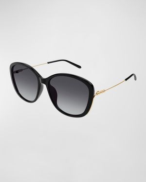 Gradient Round Acetate Sunglasses