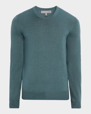 Men's Cashmere and Silk Slim Crewneck Sweater