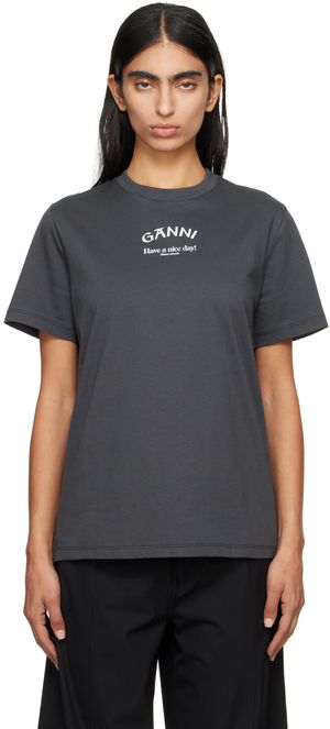 GANNI T-shirt décontracté gris