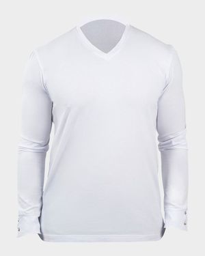 Men's Edison Solid V-Neck Shirt