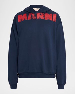 Men's Spray Paint Logo Oversized Hoodie