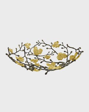 Gold Orchid Centerpiece Bowl