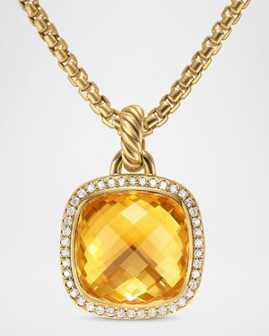 Albion Enhancer with Gemstones and Diamonds in 18K Gold, 15mm