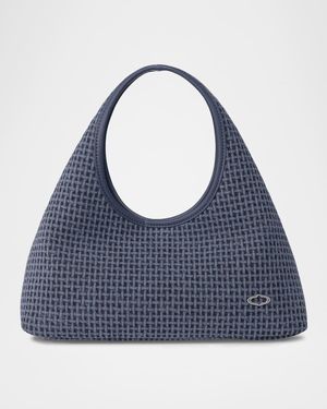 Waffle Canvas Top-Handle Bag