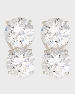 8 TCW Double Cubic Zirconia Earrings