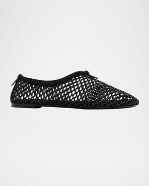 Floaty Fishnet Ballerina Flats