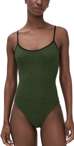 Hunza G Pamela One Piece Metallic Khaki/Black One Size