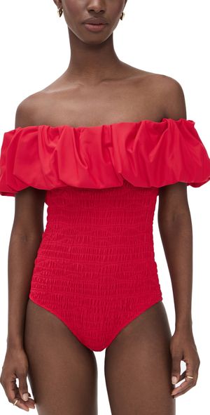 Sea Selma Solid One Piece Red L