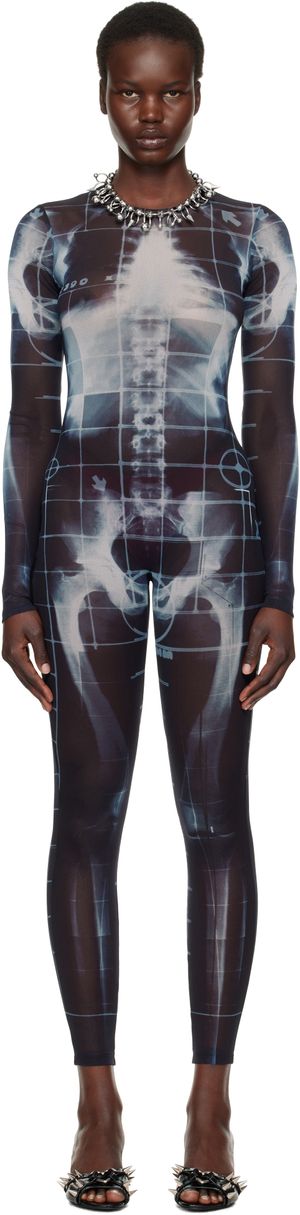 Jean Paul Gaultier Black & Blue 'The Squeletor' Jumpsuit