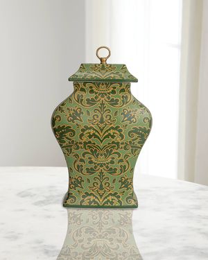 Richmond Damask Green Jar