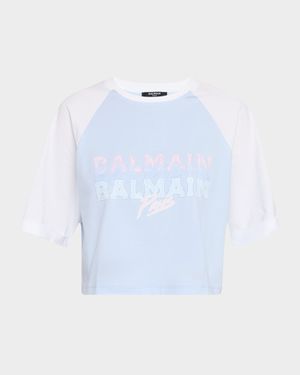 Cropped Paris Logo T-Shirt