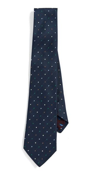 Paul Smith Polka Silk Tie Dark Navy 8