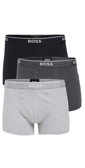 BOSS Classic Cotton 3 Pack Trunks Grey XXL