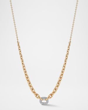 Morrell Graduated Link Necklace with Single Diamond Link