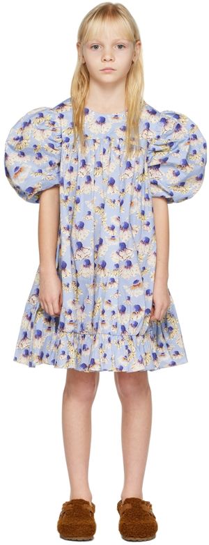 Kika Vargas Enfant | Robe Gina bleue exclusive à SSENSE