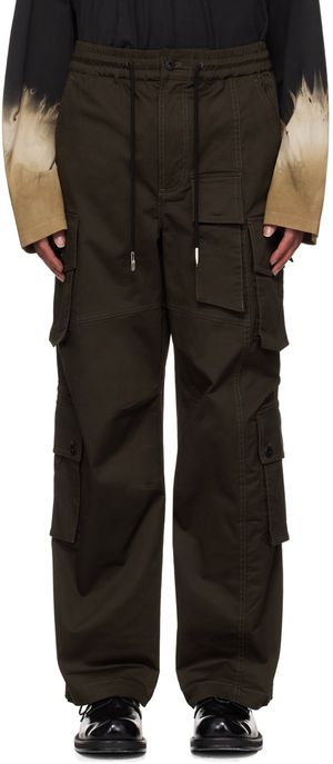 Feng Chen Wang Brown Cotton Cargo Pants