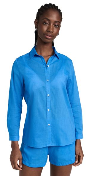 Playa Lucila Button Down Shirt Blue XL