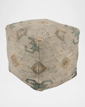 Lenora Hand-Woven Jute Pouf